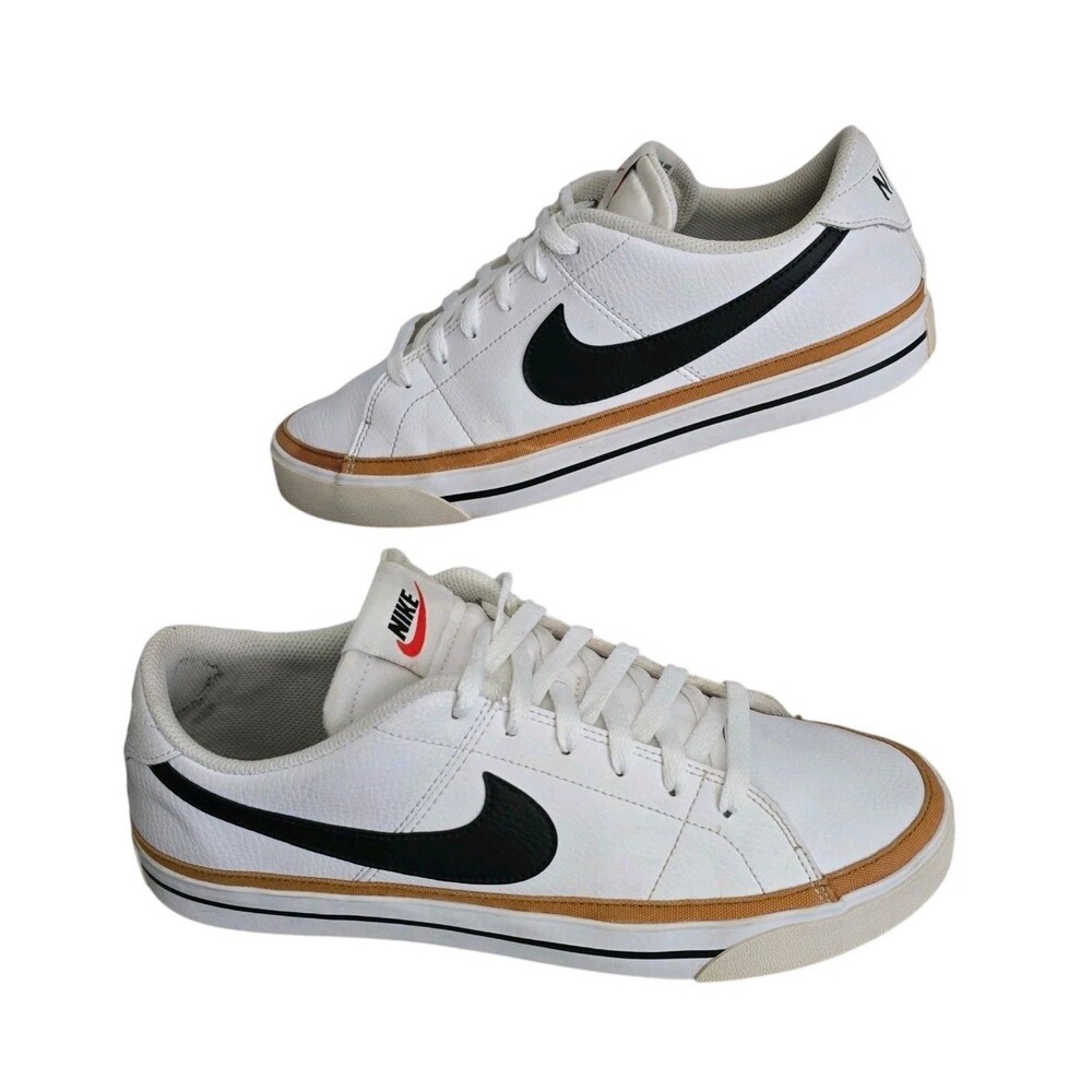 Nike Court Legacy Next Nature Mens 10.5 Sneaker White Brown Black Gum CU4150 102